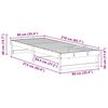 vidaXL Bettrahmen Braun 90 x 210 cm Massives Kiefernholz