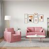 vidaXL Sofa Set 2 pcs Rosa 138 x 78 x 80 cm Samt