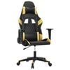 vidaXL Gaming-Stuhl Schwarz und Golden Kunstleder