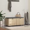 vidaXL Flurbank mit Kissen mit Speicher Sonoma-Eiche 100 x 38 x 46 cm