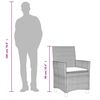 vidaXL Gartenstühle mit Kissen 2 Stk. Grau Poly Rattan Massivholz