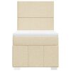 vidaXL Boxspringbett mit Matratze Creme 90x200 cm Stoff