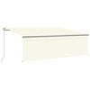 vidaXL Markise Manuell Einziehbar mit Rollo & LED 4x3 m Creme