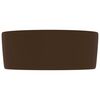 vidaXL Luxuri&ouml;ses Waschbecken Rund Matt Dunkelbraun 40x15 cm Keramik