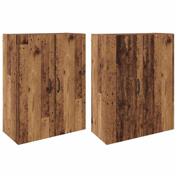 vidaXL Wandschrank 2 pcs Altholz 69,5 x 34 x 90 cm Holzwerkstoff