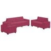 vidaXL Sofa Set 3 pcs Wind Rot 221 x 80 x 80 cm Samt