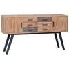 vidaXL Beistellschrank 110x30x75 cm Massivholz Teak