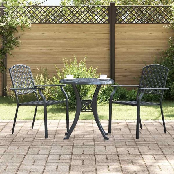 vidaXL Gartenstuhl 2 pcs Anthrazit 56 x 65 x 89 cm Stahl