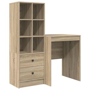 vidaXL Schreibtisch Sonoma-Eiche 105,5 x 50 x 127 cm 2 stk.