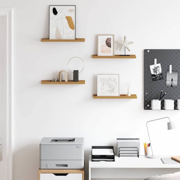 vidaXL Wandregal mit Regal 4 pcs Beige 40 x 9 x 3 cm Holzwerkstoff