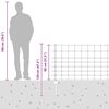 vidaXL Zaun mit Pfosten Silber 0,8 x 50 m Stahl