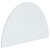 vidaXL Feuerstelle Glasplatte Transparent 800 x 500 mm Glas