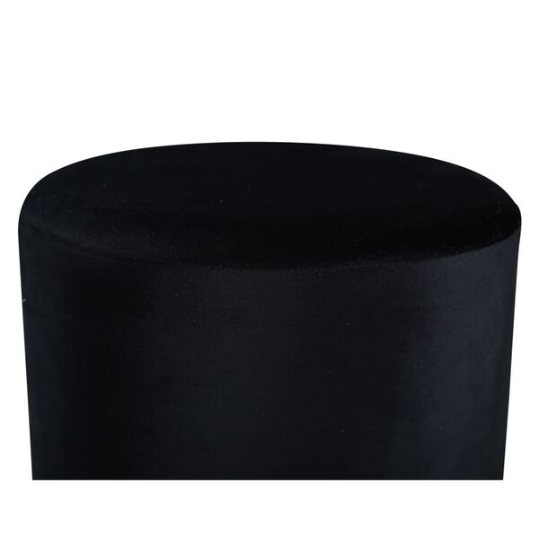 Venture Home Hocker Benji 35x35x42,5 cm Samt Schwarz und Messing