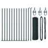 vidaXL Zaunpfosten Gr&uuml;n 25 x 0,6 m (25 mm Maschenweite) Stahl und PVC