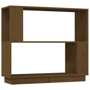 vidaXL B&uuml;cherregal/Raumteiler Honigbraun 80x25x70 cm Massivholz