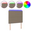 vidaXL LED Kopfteil Taupe 90x5x118/128 cm Stoff