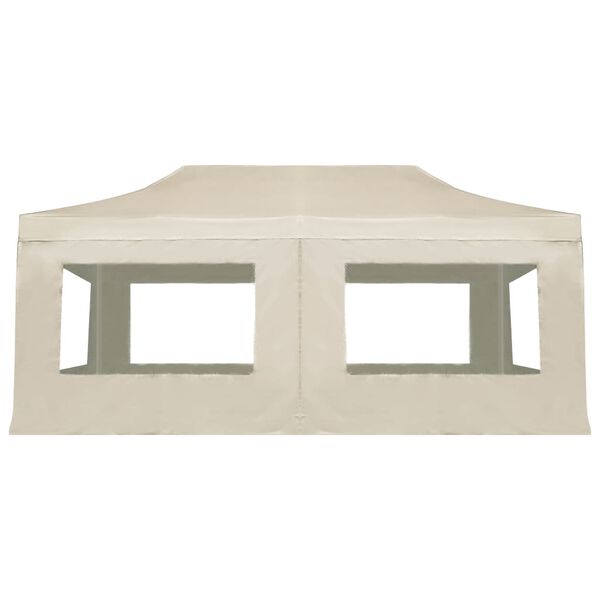 vidaXL Profi-Partyzelt Faltbar mit W&auml;nden Aluminium 6&times;3m Creme
