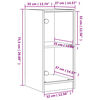 vidaXL Beistellschrank mit Glast&uuml;ren Braun Eichen-Optik 35x37x75,5 cm