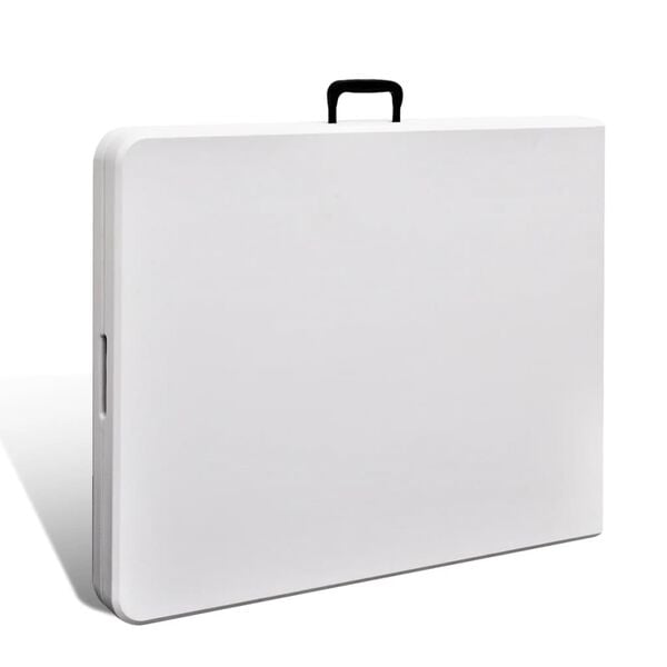 vidaXL Gartentisch Klappbar Wei&szlig; 180&times;75&times;74 cm HDPE