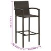 vidaXL 5-tlg. Gartenbar-Set Poly Rattan Braun