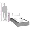 vidaXL Sonnenliege mit schwebender Auflage Grau Poly Rattan