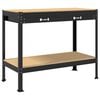vidaXL Werkbank Schwarz 114 x 54 x 91 cm Sperrholz und Metall