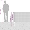 vidaXL Zaun mit Pfosten Grau 0,8 x 100 m Stahl und PVC