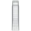vidaXL Gabionen mit Hochbogen 50Stk. 200x50x140/160cm Verzinktes Eisen
