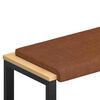 vidaXL Bankkissen Kunstleder Braun Tiefe 35 cm