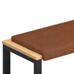 vidaXL Bankkissen Kunstleder Braun Tiefe 35 cm