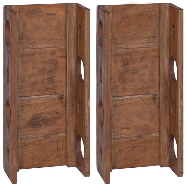 vidaXL Regal Braun 24 x 13 x 54 cm Massives Mahagoni Holz