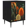 vidaXL Nachttisch ZAANDAM Schwarz Eichen-Optik 36 x 33 x 51 cm