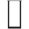 vidaXL Konsolentischbeine U-Form 2 Stk. Schwarz 38x(72-73) cm Stahl