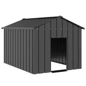 vidaXL Hundeh&uuml;tte mit Dach 113x153x101 cm Verzinkter Stahl