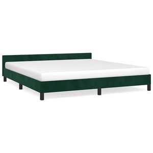 vidaXL Bettgestell ohne Matratze Dunkelgr&uuml;n 180x200 cm Samt