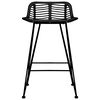 vidaXL Barhocker 2 Stk. Schwarz Rattan