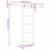 vidaXL Schiebet&uuml;r Wei&szlig; 73,5 x 198,5 cm Massives Kiefernholz
