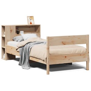 vidaXL B&uuml;cherregalbett ohne Matratze 75x190 cm Massivholz Kiefer