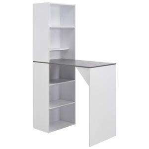 vidaXL Bartisch mit Schrank Wei&szlig; 115x59x200 cm