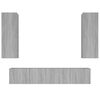 vidaXL 4-tlg. TV-Schrank-Set Grau Sonoma Holzwerkstoff
