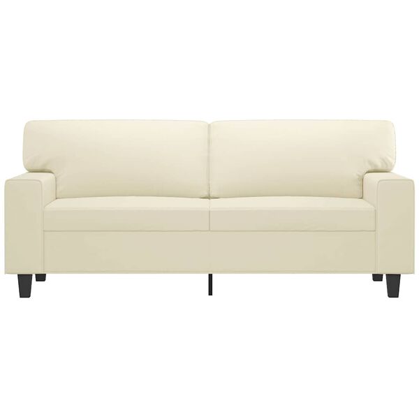 vidaXL 2-Sitzer-Sofa Creme 140 cm Kunstleder