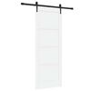 vidaXL Schiebet&uuml;r ORKDAL 78 x 202 cm Holzwerkstoff Wei&szlig; und Schwarz