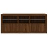 vidaXL Sideboard mit LED-Leuchten Braun Eichen-Optik 162x37x67 cm