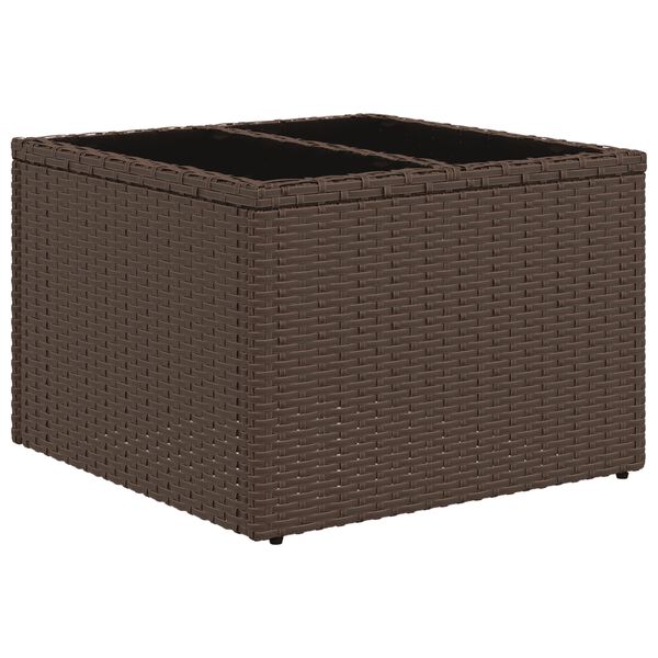 vidaXL 8-tlg. Garten-Sofagarnitur mit Kissen Braun Poly Rattan