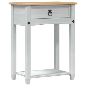 vidaXL Konsolentisch Wei&szlig; 55 x 35 x 73 cm Massives Kiefernholz