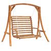 vidaXL Hollywoodschaukel Massivholz Fichte mit Teak-Finish