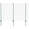 vidaXL Maschendrahtzaun mit Pfosten 10 x 1,5 m PVC-beschichteter Stahl