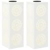 vidaXL Solar LED Weg Licht 2 stk. Warmes Wei&szlig; 18 x 18 x 50 cm