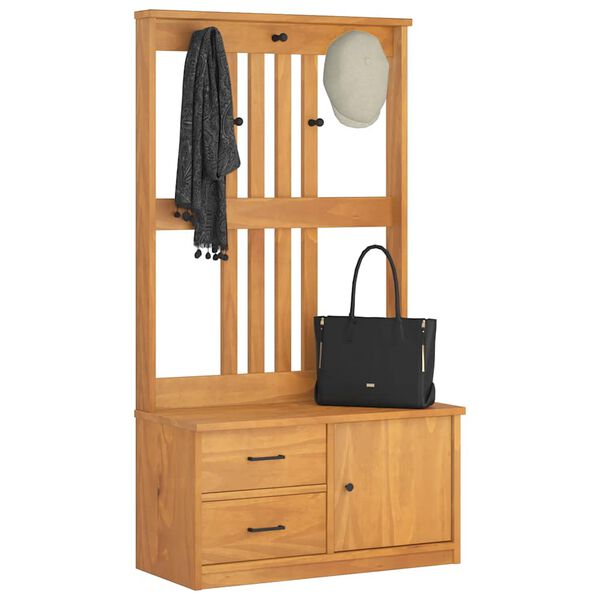 vidaXL Garderobenst&auml;nder SANDNES 87x40x159,5cm Massivholz Kiefer