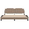 vidaXL Bettgestell ohne Matratze "Zadar" Cappuccino-Braun 180x200 cm Kunstleder
